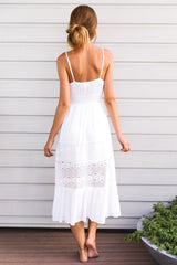 Butter Cake Midi Dress White