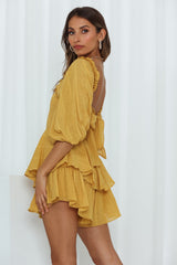 Reflect On Me Romper Mustard