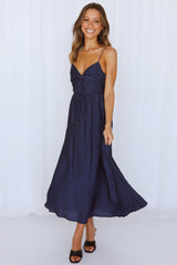 Our Next Brunch Midi Dress Navy