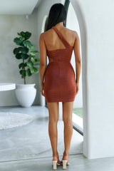 Viral Babe Dress Rust Shimmer