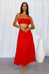 Our World Maxi Skirt Red