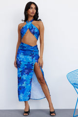 Need One Dance Maxi Skirt Blue