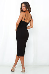 House In Budapest Midi Dress Black