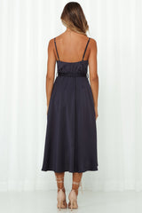 Fuel To My Fire Midi Dress Navy