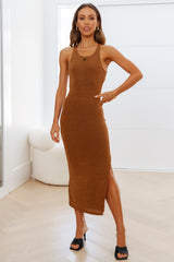 Question Time Maxi Dress Brown