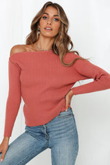 Dream Of A Different Kind Knit Top Rose