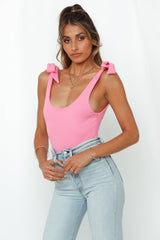 Chances Are High Bodysuit Hot Pink