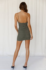 Popping Champagne Dress Olive