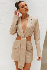 LIONESS La Confidential Blazer Dress Camel