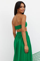 Iconic Revival Maxi Skirt Green