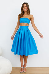 Siren Songs Midi Skirt Blue