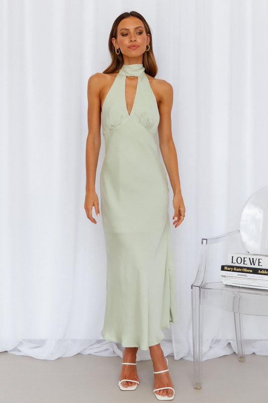 Chill And Cool Midi Dress Pistachio