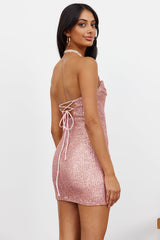 Mystical Sights Dress Pink Sequin