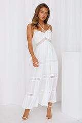 Sweeping Skies Midi Dress White