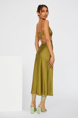 Sunrise Street Midi Dress Green