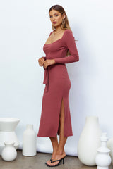 Valentine Cake Midi Dress Rose