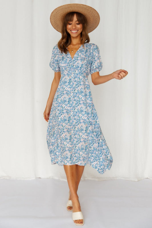 Frolic Through The Day Midi Dress