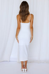 Non-Stop Midi Dress White