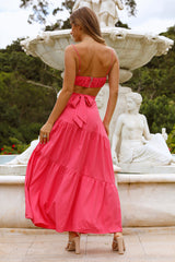 Our World Maxi Skirt Hot Pink