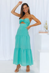 Pose For The Show Midi Dress Aqua