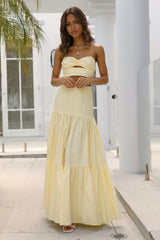 RUNAWAY Ayla Maxi Skirt Lemon