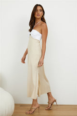 Wandering Heart Maxi Dress Beige