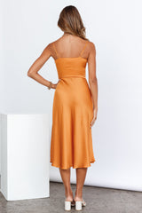 Scream Queen Midi Dress Rust