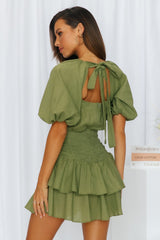 Emerald Eyes Dress Khaki