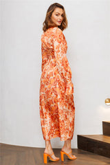 Hidden Card Maxi Dress Orange