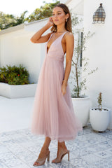 Kiss The Girl Midi Dress Blush