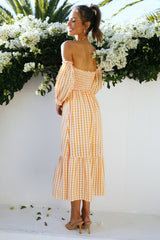 Kiss Me At Sunset Midi Dress Orange