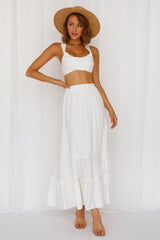 Angelic Vibes Crop White