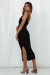 Following The Sun Midi Dress Black