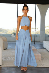 Sunlight Moments Maxi Skirt Blue