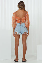 Pretty Polly Crop Orange