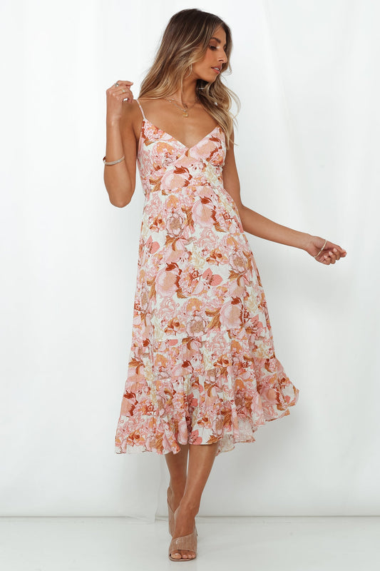 Dream Scenes Midi Dress Pink