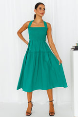 Limelight Shine Midi Dress Green