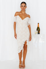 Highest Favour Midi Dress White