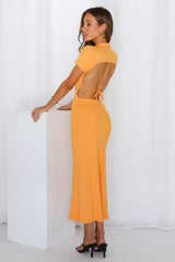 Tied Piper Maxi Dress Orange