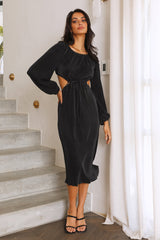 Love Me Not Midi Dress Black