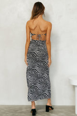 Want More Midi Dress Zebra