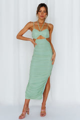 Fun Mermaid Midi Dress Green