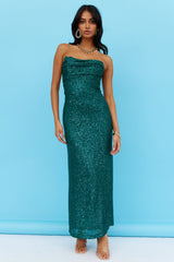 Finest Words Maxi Dress Green Sequin