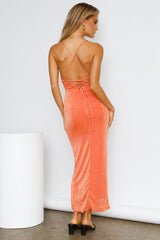 Strappy Moment Midi Dress Orange