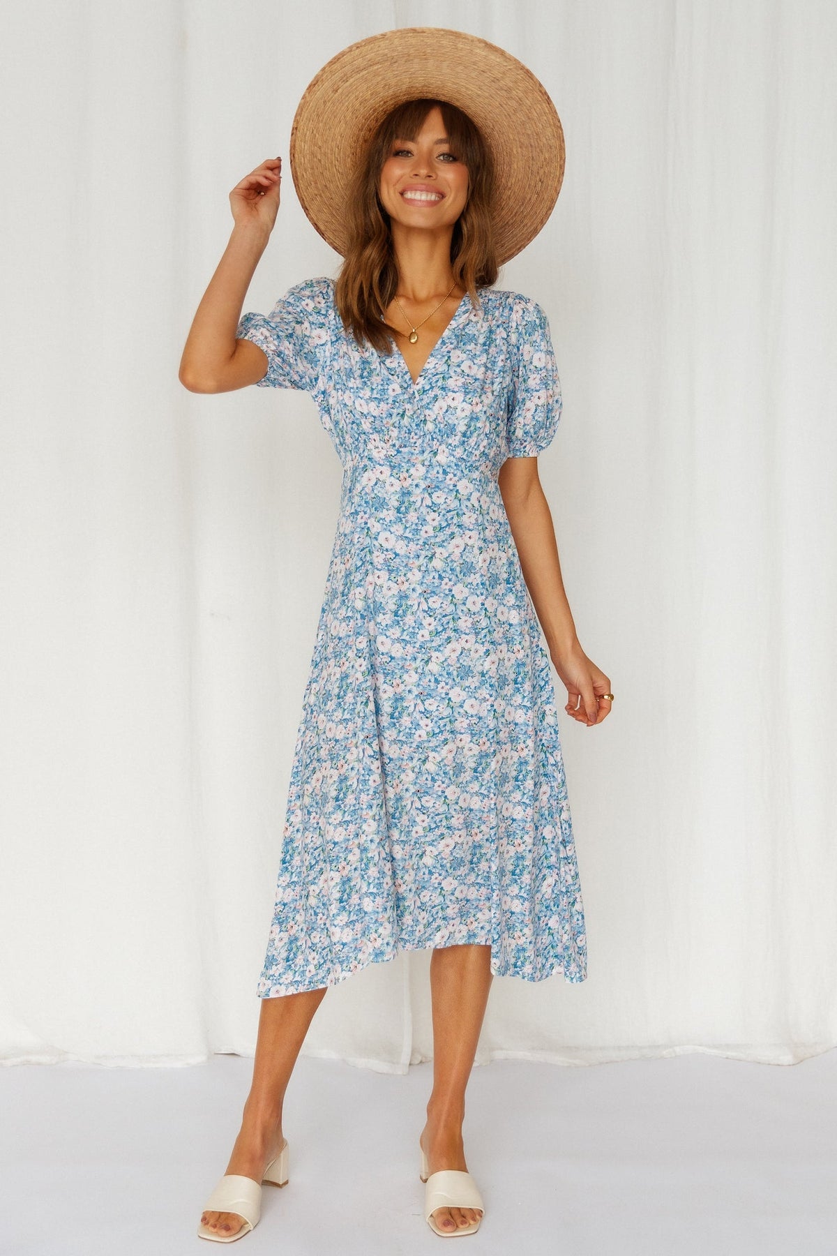 Frolic Through The Day Midi Dress