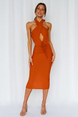 TV On The Weekend Midi Dress Rust