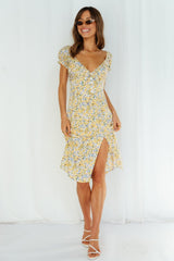 Stunning Stella Midi Dress Yellow