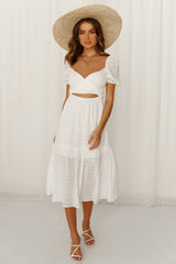 Do This My Way Midi Dress White