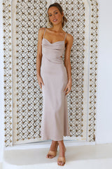 Give It To Me Midi Dress Beige