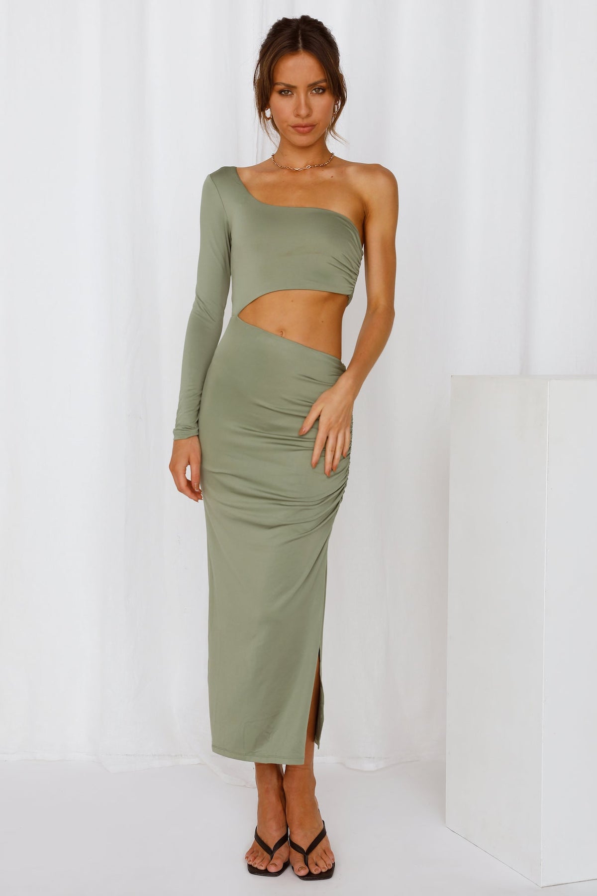 Suave Kiss Midi Dress Green